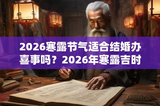 2026寒露节气适合结婚办喜事吗？2026年寒露吉时查询