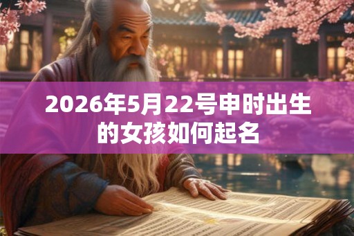2026年5月22号申时出生的女孩如何起名