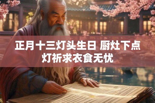 正月十三灯头生日 厨灶下点灯祈求衣食无忧 正月十三灯头生日 厨灶下点灯祈求衣食无忧