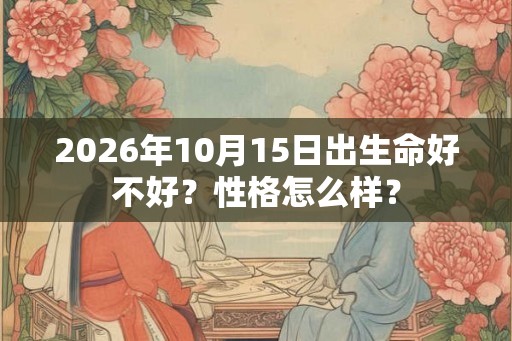 2026年10月15日出生命好不好？性格怎么样？