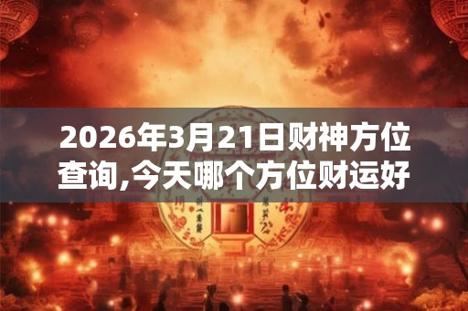 2026年3月21日财神方位查询,今天哪个方位财运好