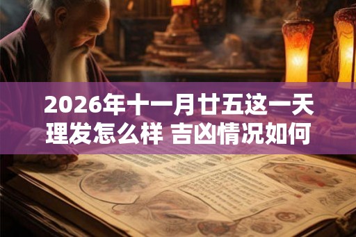 2026年十一月廿五这一天理发怎么样 吉凶情况如何