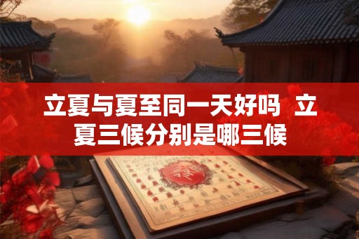 立夏与夏至同一天好吗  立夏三候分别是哪三候