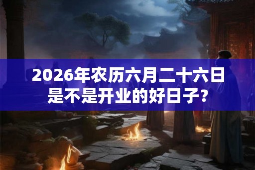 2026年农历六月二十六日是不是开业的好日子？