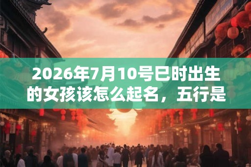 2026年7月10号巳时出生的女孩该怎么起名，五行是什么？