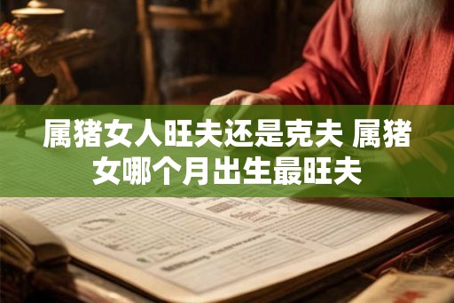 属猪女人旺夫还是克夫 属猪女哪个月出生最旺夫