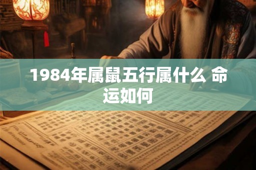 1984年属鼠五行属什么 命运如何