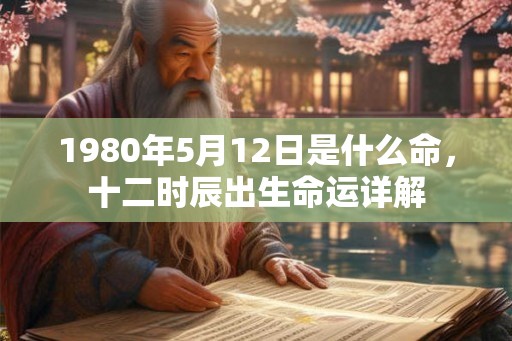 1980年5月12日是什么命，十二时辰出生命运详解