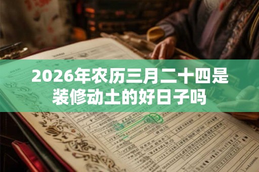 2026年农历三月二十四是装修动土的好日子吗 2026年农历三月二十四是装修动土的好日子吗