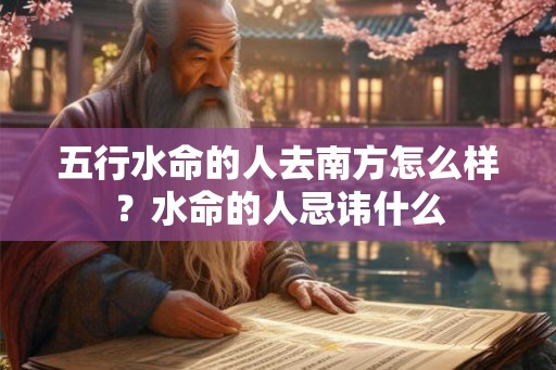 五行水命的人去南方怎么样？水命的人忌讳什么