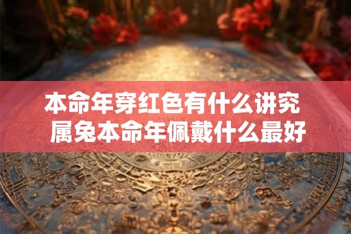 本命年穿红色有什么讲究  属兔本命年佩戴什么最好