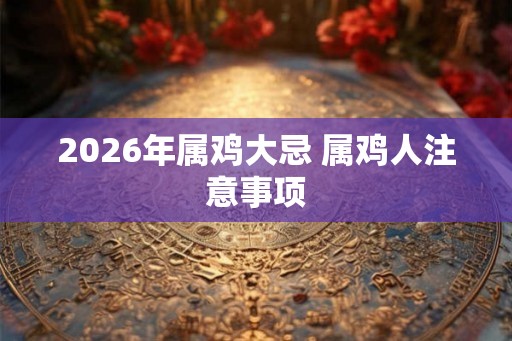 2026年属鸡大忌 属鸡人注意事项