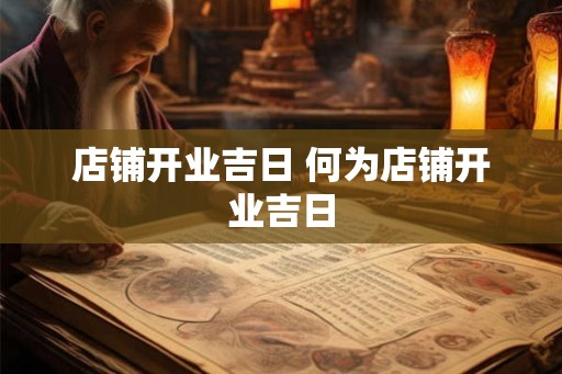 店铺开业吉日 何为店铺开业吉日