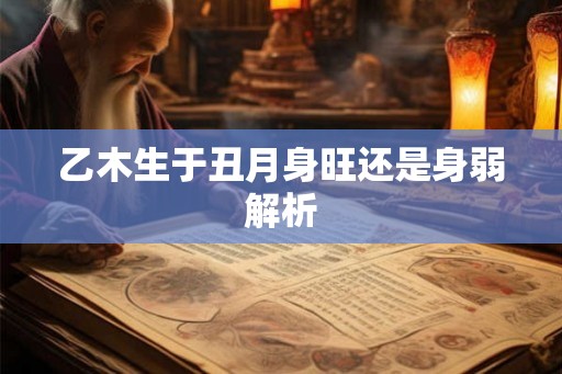 乙木生于丑月身旺还是身弱解析