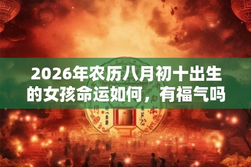 2026年农历八月初十出生的女孩命运如何，有福气吗？