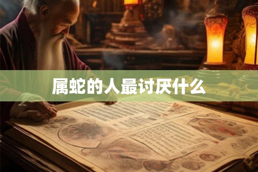 属蛇的人最讨厌什么 属蛇的人最讨厌什么