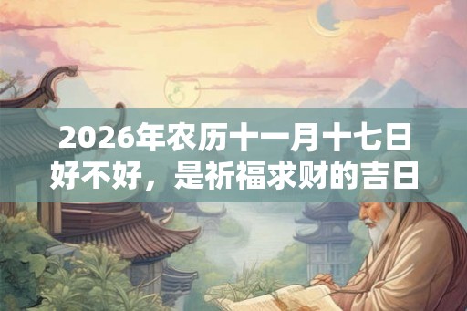 2026年农历十一月十七日好不好，是祈福求财的吉日吗？