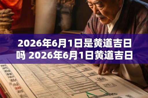 2026年6月1日是黄道吉日吗 2026年6月1日黄道吉日吗