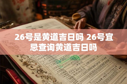 26号是黄道吉日吗 26号宜忌查询黄道吉日吗