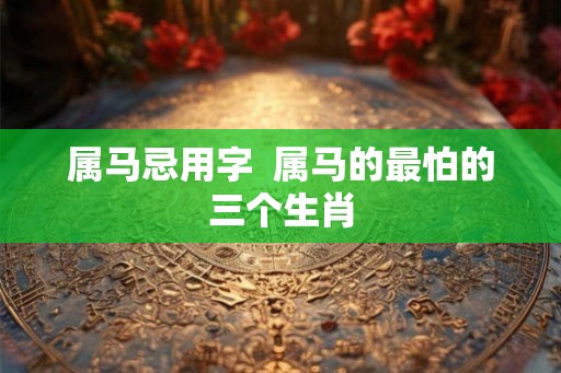 属马忌用字  属马的最怕的三个生肖