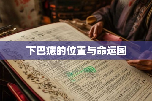 下巴痣的位置与命运图 下巴痣的位置与命运图