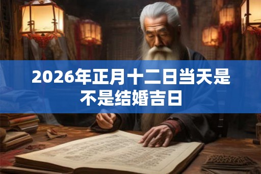 2026年正月十二日当天是不是结婚吉日