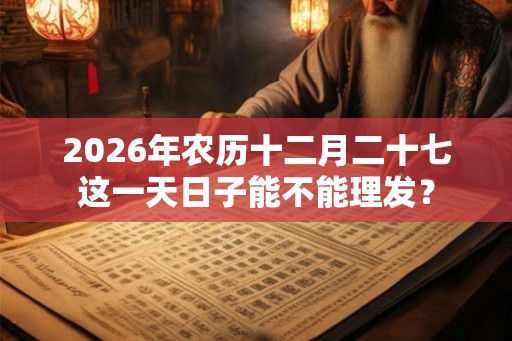 2026年农历十二月二十七这一天日子能不能理发？