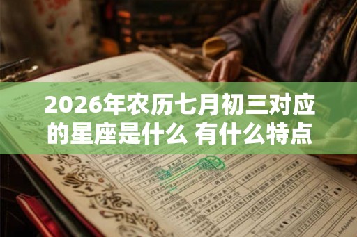 2026年农历七月初三对应的星座是什么 有什么特点