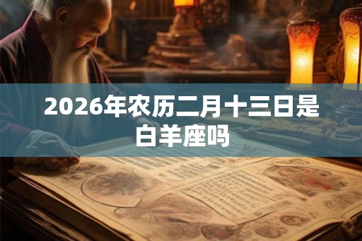 2026年农历二月十三日是白羊座吗