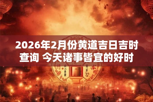 2026年2月份黄道吉日吉时查询 今天诸事皆宜的好时辰