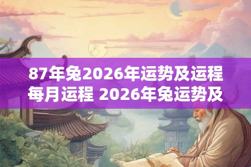 87年兔2026年运势及运程每月运程 2026年兔运势及每月运程如何