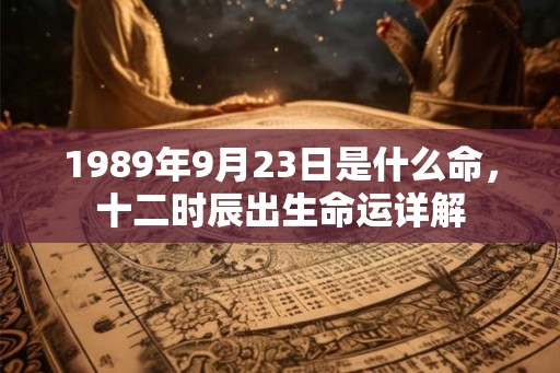 1989年9月23日是什么命，十二时辰出生命运详解