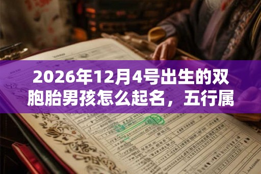 2026年12月4号出生的双胞胎男孩怎么起名,五行属什么 2026年12月4号出生的双胞胎男孩怎么起名,五行属什么