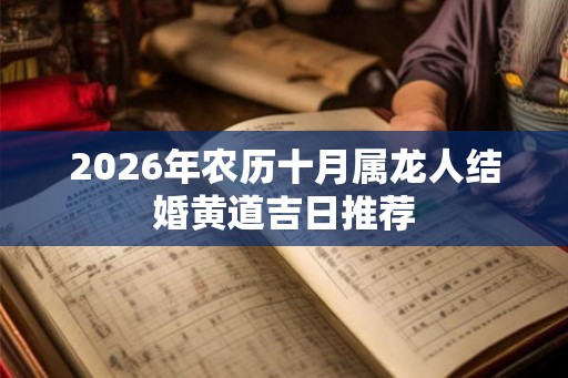 2026年农历十月属龙人结婚黄道吉日推荐