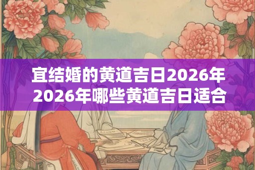宜结婚的黄道吉日2026年 2026年哪些黄道吉日适合结婚 宜结婚的黄道吉日2026年 2026年哪些黄道吉日适合结婚