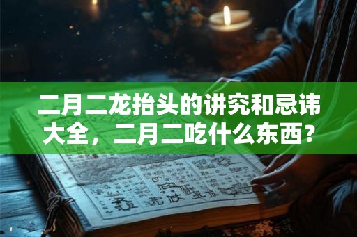 二月二龙抬头的讲究和忌讳大全,二月二吃什么东西? 二月二龙抬头的讲究和忌讳大全,二月二吃什么东西?