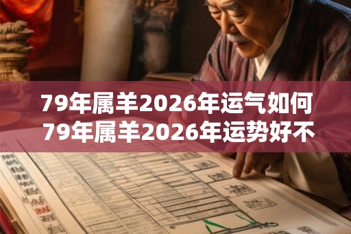 79年属羊2026年运气如何 79年属羊2026年运势好不好 79年属羊2026年运气如何 79年属羊2026年运势好不好