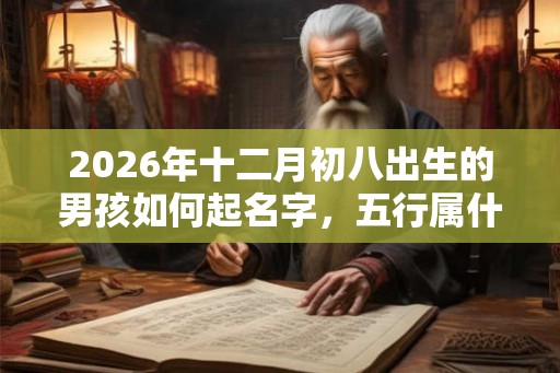 2026年十二月初八出生的男孩如何起名字，五行属什么