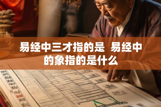 易经中三才指的是  易经中的象指的是什么