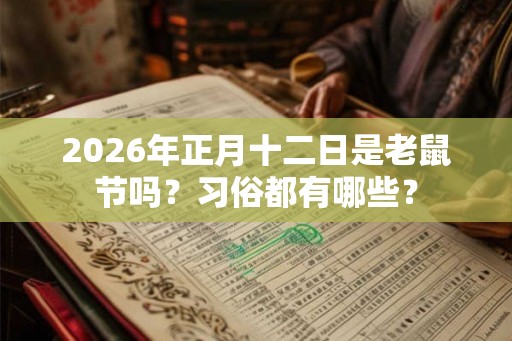 2026年正月十二日是老鼠节吗?习俗都有哪些? 2026年正月十二日是老鼠节吗?习俗都有哪些?