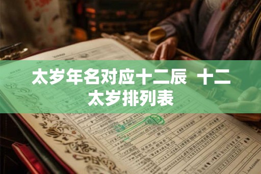太岁年名对应十二辰  十二太岁排列表