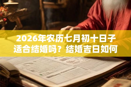 2026年农历七月初十日子适合结婚吗？结婚吉日如何选择？