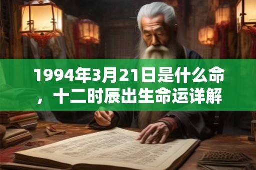 1994年3月21日是什么命，十二时辰出生命运详解