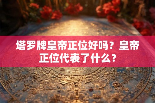 塔罗牌皇帝正位好吗?皇帝正位代表了什么? 塔罗牌皇帝正位好吗?皇帝正位代表了什么?
