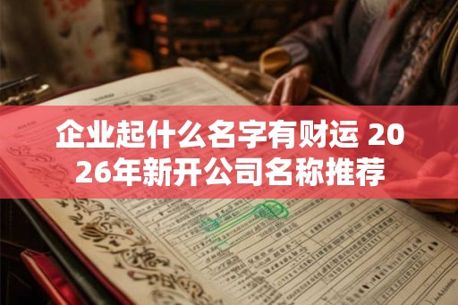 企业起什么名字有财运 2026年新开公司名称推荐