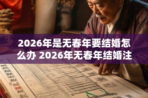 2026年是无春年要结婚怎么办 2026年无春年结婚注意事项 2026年是无春年要结婚怎么办 2026年无春年结婚注意事项