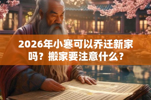2026年小寒可以乔迁新家吗？搬家要注意什么？