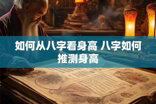 如何从八字看身高 八字如何推测身高