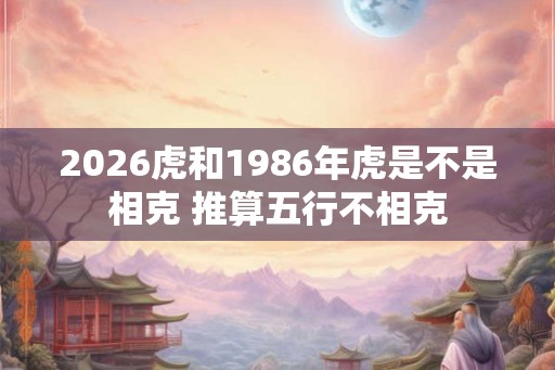 2026虎和1986年虎是不是相克 推算五行不相克
