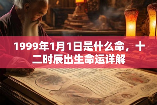 1999年1月1日是什么命，十二时辰出生命运详解